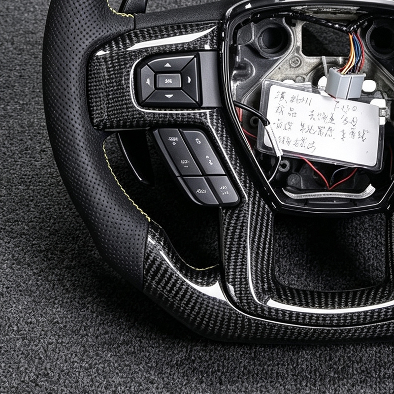 Customized Forged Carbon Fiber Steering Wheel for Ford Ranger Raptor F150 F350 2015 2016 2017 2018 2019 2020 2021 2022