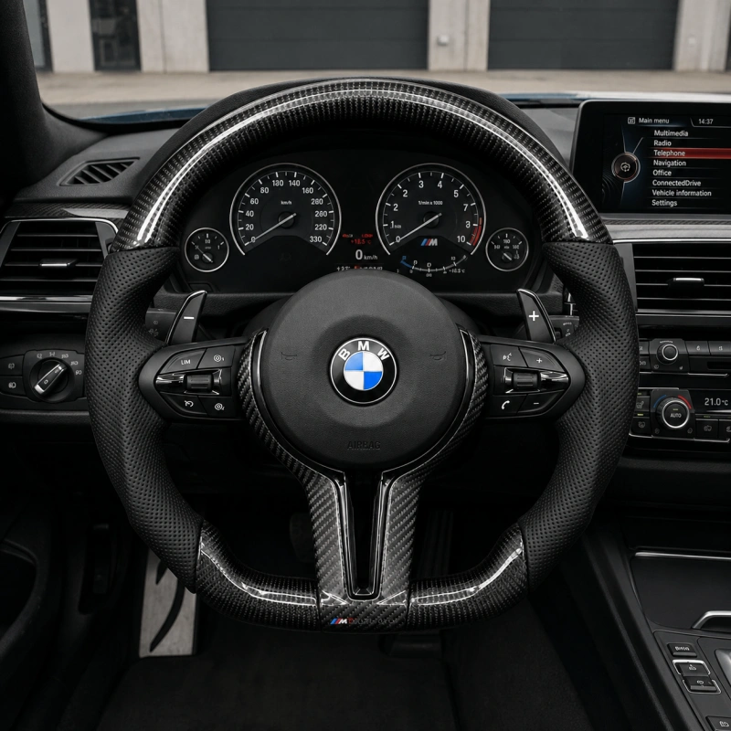 Custom Real Carbon Fiber Steering Wheel for BMW X5 F15 2013-2018 / X5 M F85 2015-2018 | JIONX