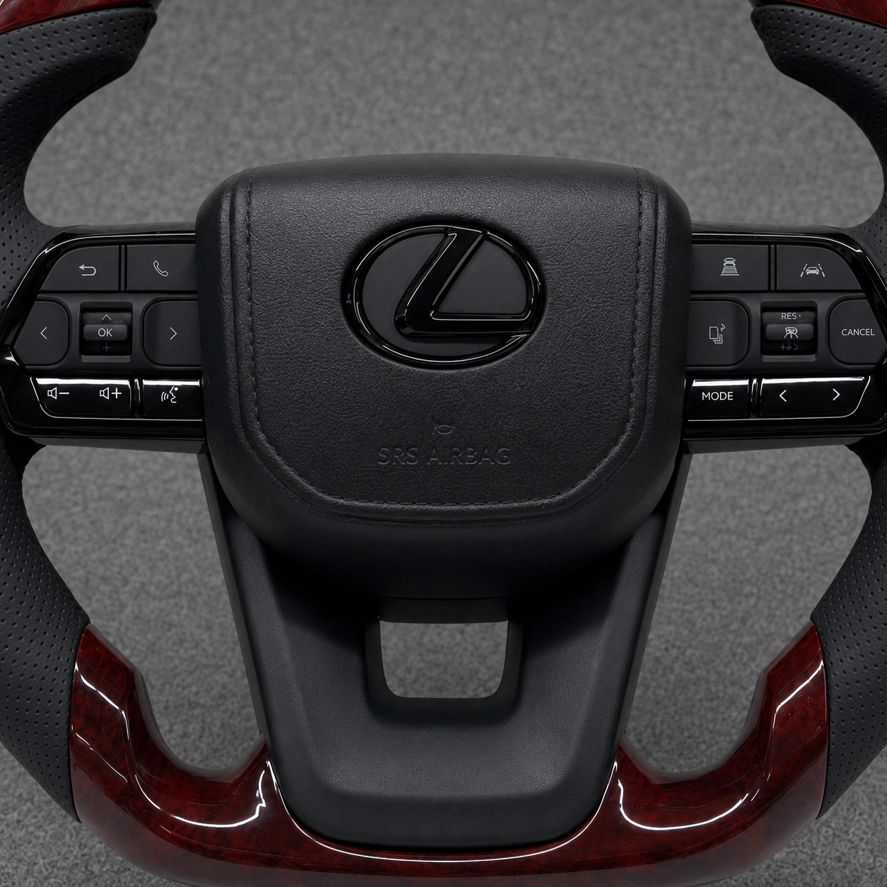 Walnut And Leather Three-spoke Steering Wheel Suitable for The Full Lexus Model Range