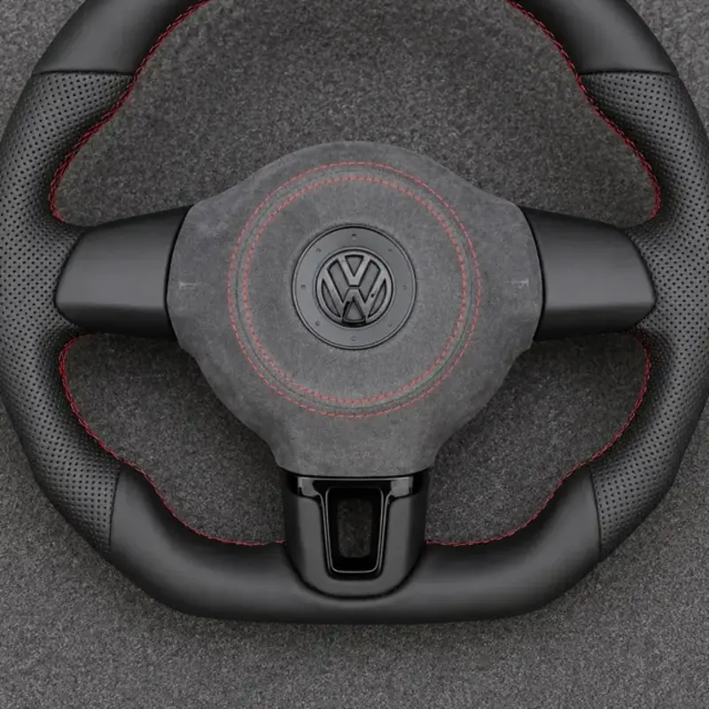 For VW Golf GTI R32 R Mk4 Mk5 Mk6 1997–2012 1J 1K 5K Nappa Alcantara Custom Steering Wheel -JIONX