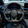 Gloss Carbon Fiber Steering Wheel For Audi A4 A5 S4 S5 RS4 RS5 With Forged Carbon Shift Paddles JIONX