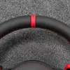 Red center stripe and full red stitching detail JIONX Audi performance steering wheel