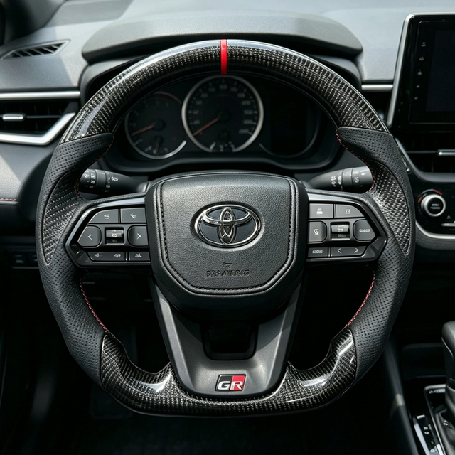 LC300 Carbon Fiber Steering Wheel for 2022 Toyota Land Cruiser 300 Car Steering Wheel Carbon Fiber with Heating