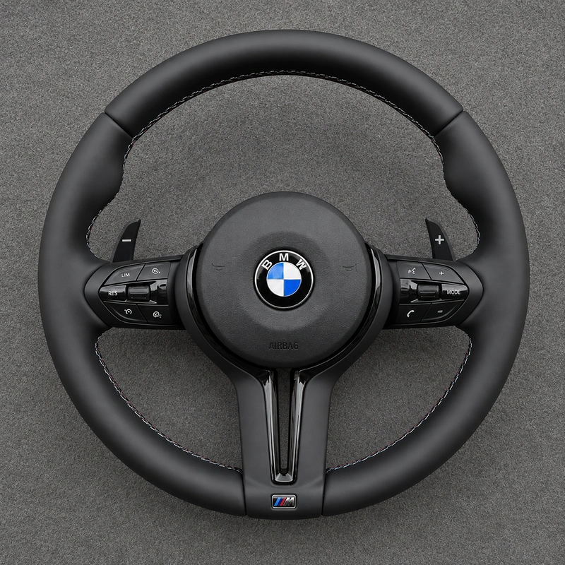 Custom Nappa Leather Steering Wheel for BMW 3 Series M3 F30-F35 F80 2007–2021-JIONX