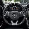 Custom carbon fiber and Nappa leather three-spoke steering wheel for Mercedes-AMG