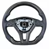 For Mercedes-Benz W204 W212 AMG CLA45 E63 C63 E550 E350 C300 SLK GLA45 SL63 Custom Black Carbon Fiber Steering Wheel