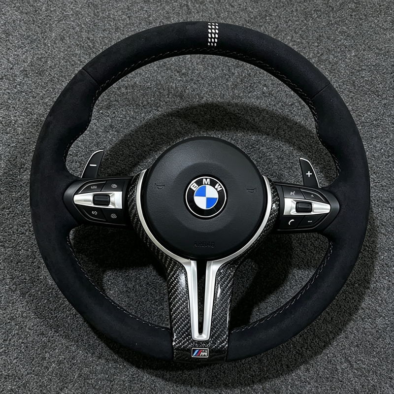 Carbon Fiber Alcantara For BMW M3 M6 F07 F10 F11 F15 F16 F22 F30 F31 F32 F33 F34 F80 F82 F85 F86 F87 E90 E71 M Steering Wheel