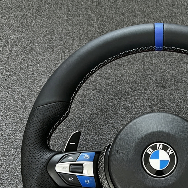 Full Red M1M2 Botton Stripe Steering Wheel for F10 F11 F15 F16 F20 F21 F25 F30 F31 F32 F33 F34 F36 F80 F82 F87 F90