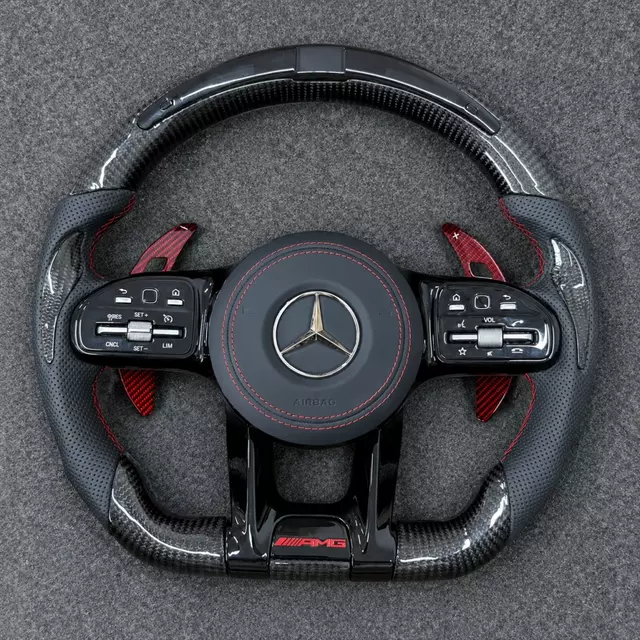 Customization Carbon Fiber Leather Premium Sports Steering Wheel For Mercedes-Benz W205 W213 W253 W463 F250 Wheels