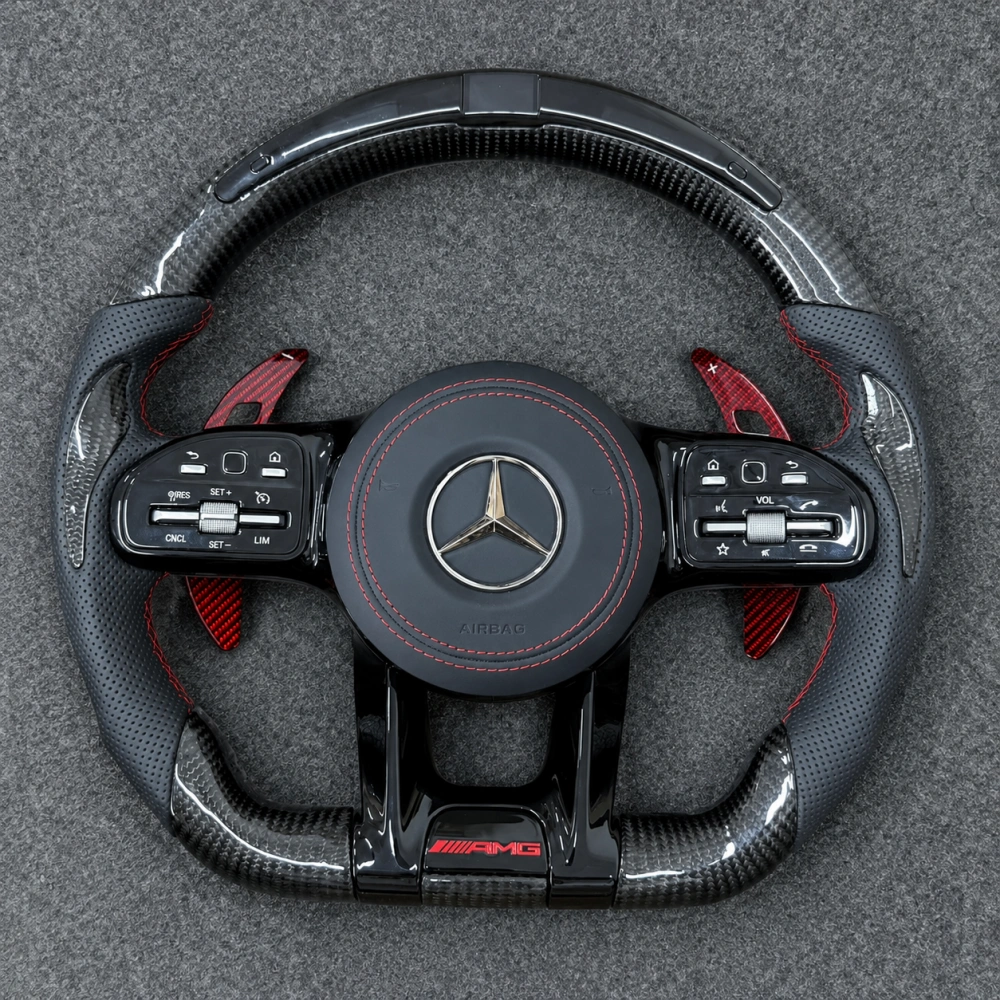 Customization Carbon Fiber Leather Premium Sports Steering Wheel For Mercedes-Benz W205 W213 W253 W463 F250 Wheels