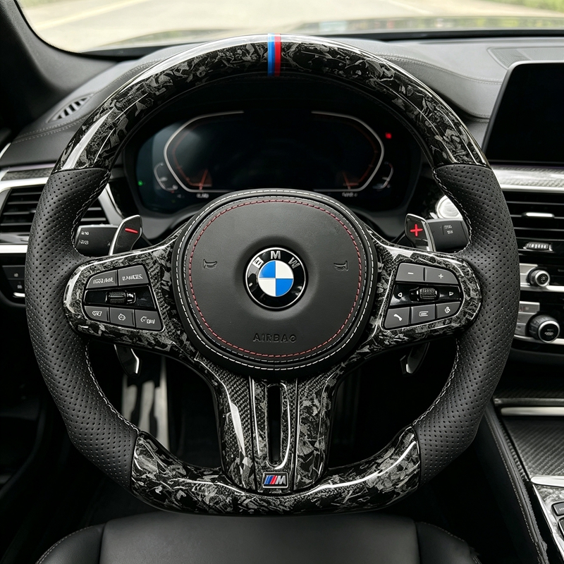 Luxury Custom Full Leather Heated Steering Wheel for BMW G20 330i X3 G01 540i G30 M550i X5 G05 G80 M3 G82 M4 M240i G42 Lci