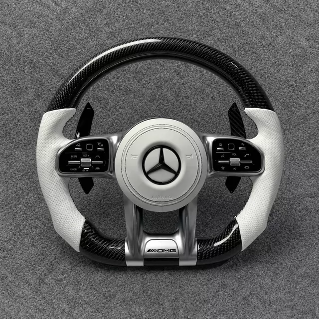 Custom Carbon Fiber Steering Wheel For Mercedes Benz AMG CLA GLC GLB GLS GLE C63 E63 E63S S63 CLS63 G63 W205 W213 W222