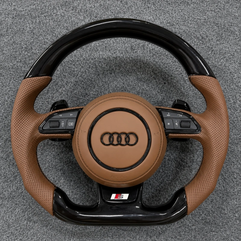For Audi Q7 SQ7 4L 4M 2006-2026 Custom Real Carbon Fiber Nappa Leather Steering Wheel | JIONX