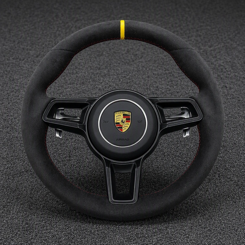 Porsche Macan 95B Custom Carbon Fiber Flat Bottom Steering Wheel 2014–2026 | JIONX