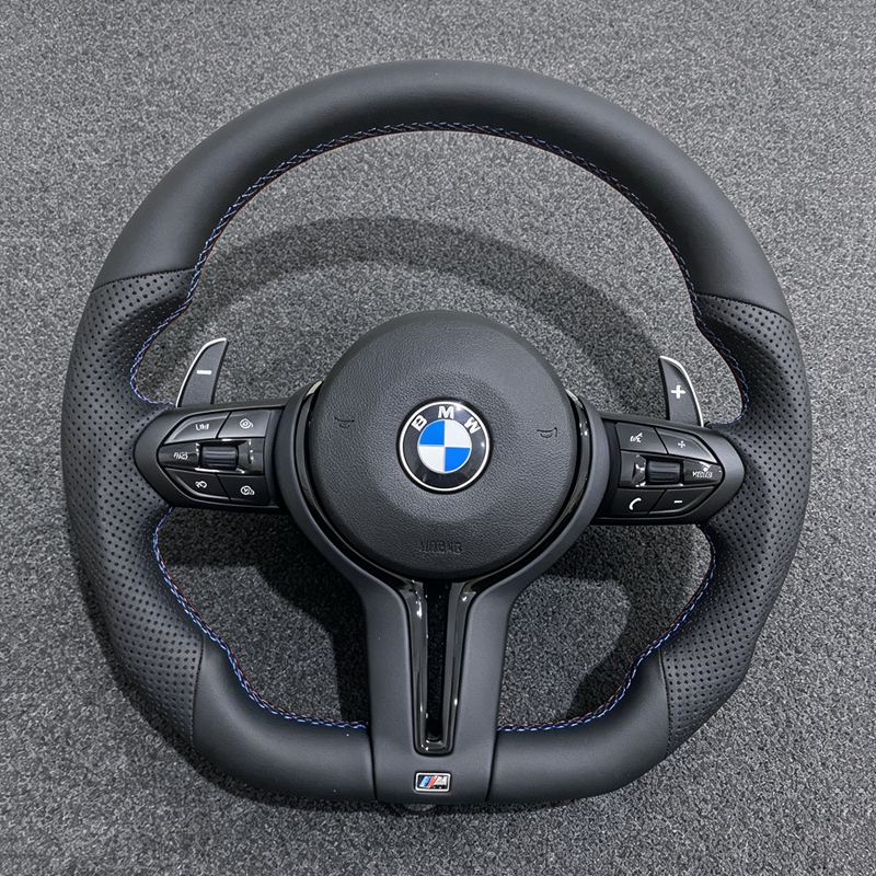 Steering Wheel For Bmw F30 F10 F31 F20 F25 F22 F36 F33 F32 F80 F11 F18 F01 F90 E90 Is Made Of bore leather Material And//M