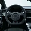 JIONX Alcantara suede performance steering wheel installed cockpit upgrade for Audi