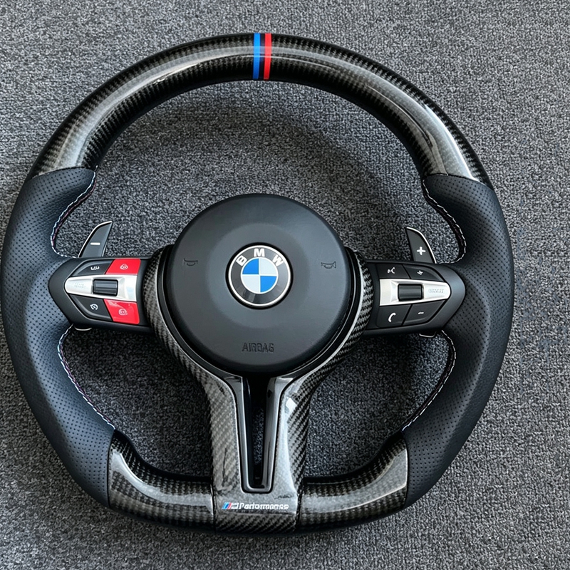 BMW M5 F10 F11 F06 F07 F12 F13 F01 M3 F30 F32 F34 F35 F36 F20 F22 F25 F80 F82 F87 E90 Carbon Fiber M Sport Steering Wheel
