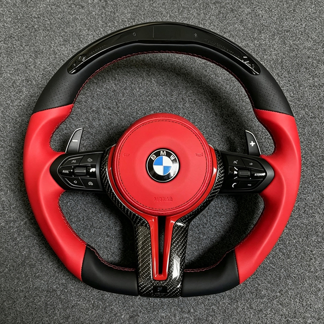 LED Leather Sports Steering Wheel for BMW F01 F06 F10 F11 F12 F15 F16 F20 F21 F22 F25 F26 F30 F31 F32 F33 F35 F36 E60 E70 E90