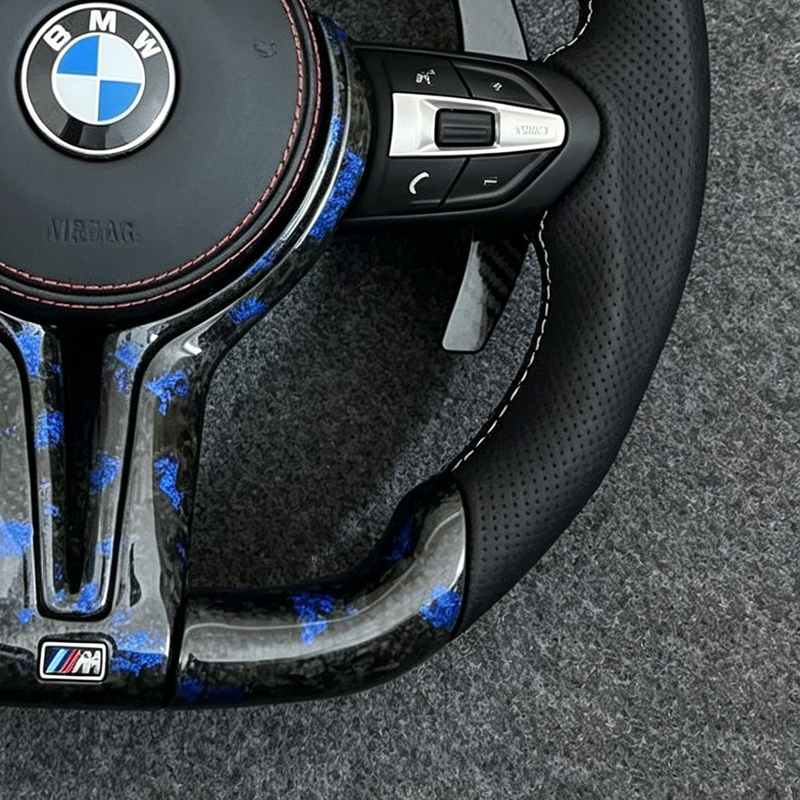 Steering Wheel for BMW E90 E92 E70 F01 F10 F11 F15 F20 F22 F25 F30 F31 F35 F36 Flat Bottom M Sports with Paddle