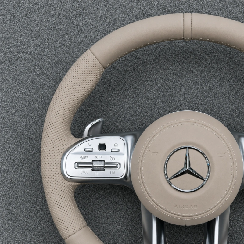 Custom Flat Bottom Steering Wheel for Mercedes Benz AMG C63 C63S E63 E63S G63 GLC GLE GLS