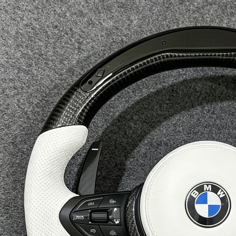 Interior M Series Leather Steering Wheel For BMW M3 M5 F20 F22 F23 F30 F33 X1 F48 X5 F15 X3 F25 F80 E90 E70 E84 With Paddles