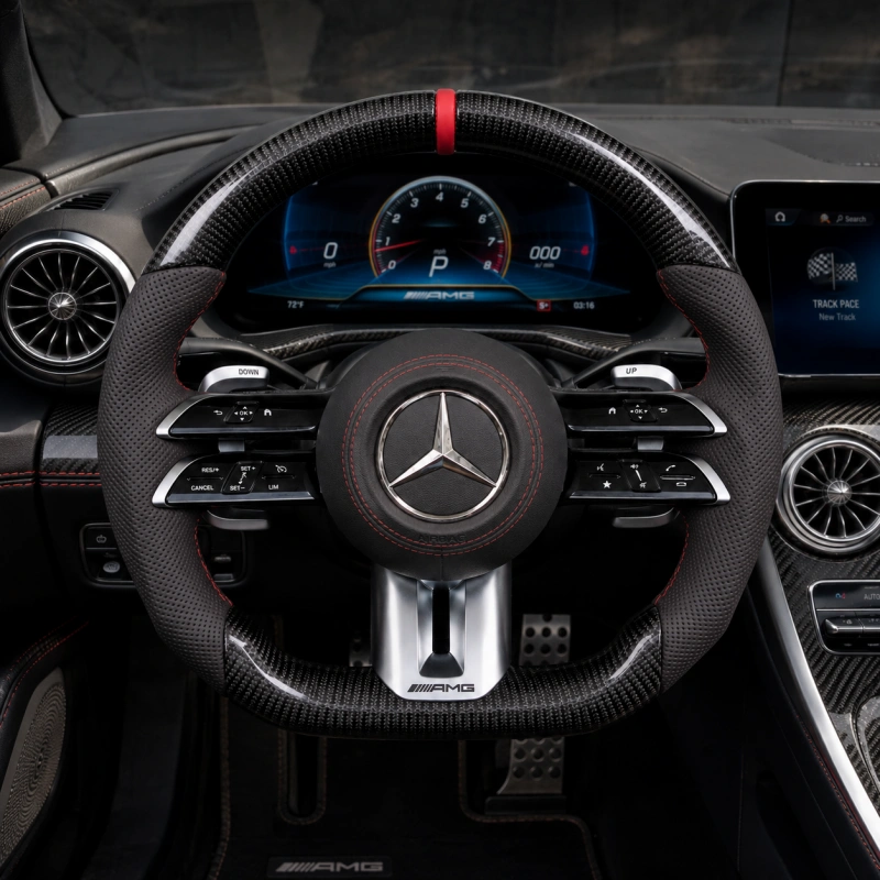 Custom Carbon Fiber Steering Wheel for Mercedes AMG GT W205 W212 W222 W253 W205 W212 W190 W166 W177 W214 W216 W217 W218 W222 W253 W257 W463 W464