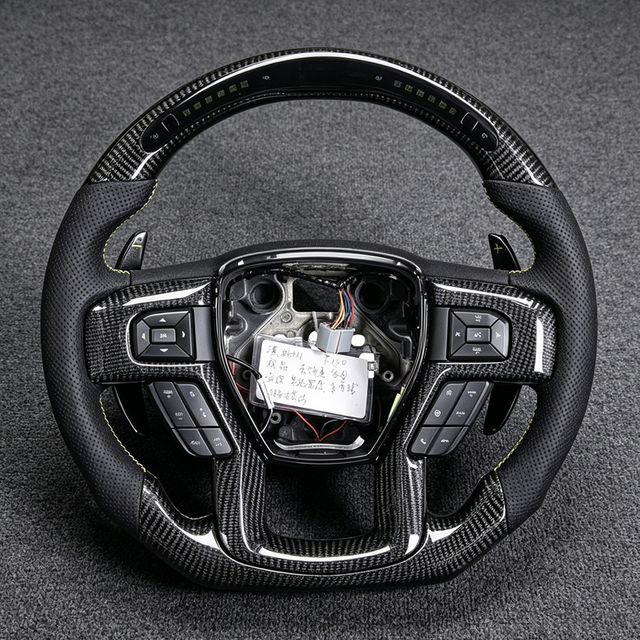 100% Real Carbon Fiber Steering Wheel Racing Car Steering Wheel for Raptor F150