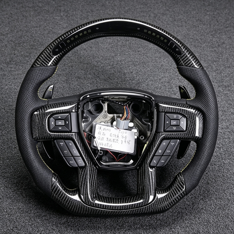 100% Real Carbon Fiber Steering Wheel Racing Car Steering Wheel for Raptor F150
