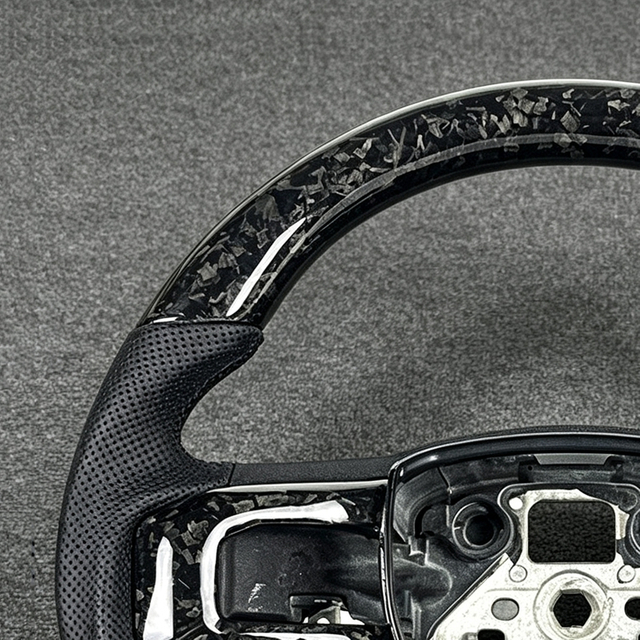 Custom Forged Carbon Fiber Leather Steering Wheel for ford F150 F250 raptor Ranger 2015 2016 2017 2018 2020 2021 2023 2024