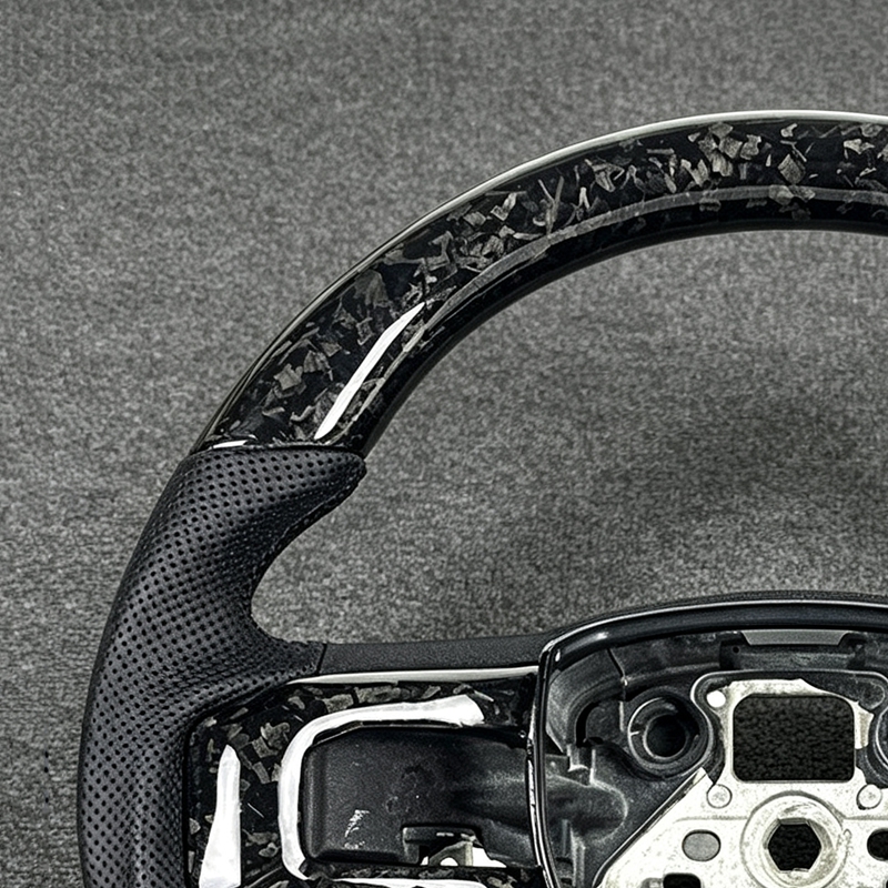 Custom Forged Carbon Fiber Leather Steering Wheel for ford F150 F250 raptor Ranger 2015 2016 2017 2018 2020 2021 2023 2024
