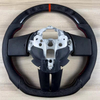 Real Carbon Fiber Suede Steering Wheel Fit for Ford Mustang GT500 GT350 2010-2014 Custom Car Alcantara Steering Wheel