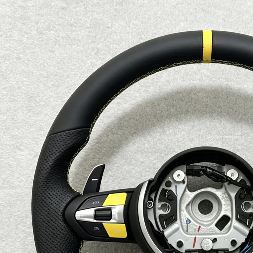 BMW F30 F20 F48 M3 F80 F25 E90 E87 X5 E70 F01 F10 Steering Wheel Black Perforated Leather Sport Upgrade Modify Accessories