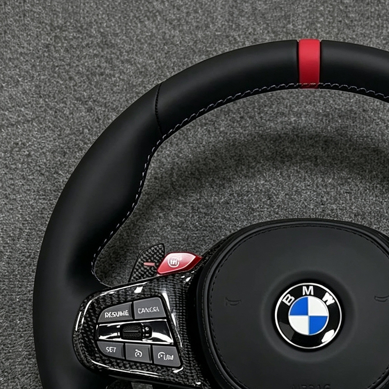 For BMW Steering Wheel LCI Style Fit G05 G20 G30 G2X G3X G8X F9X 2018-2024 Customized Carbon Car Interior Accessories