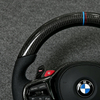 For BMW G Series Steering Wheel X3 X4 X5 G20 G30 M3 M4 M5 M8 Z4 With M1 M2 Buttons and Carbon Fiber Paddles Steering Wheel