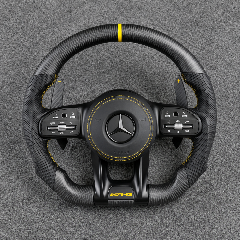 For Mercedes Benz AMG Steering Wheel CLA GLC GLB GLS GLE W118 W204 W205 W212 W213 W221 W222 E63 E63S E63 S63 C63 CLS63 G63