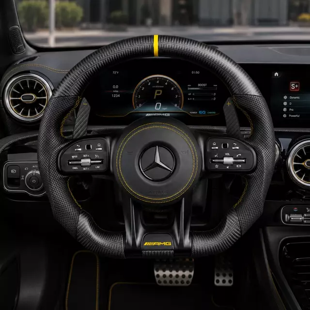 Custom AMG Steering Wheel for Mercedes Benz CLA GLC GLB GLS GLE W118 W204 W205 W212 W213 W221 W222 C63 E63 E63S S63 CLS63 G63