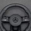 Black Leather AMG Steering Wheel For Mercedes Benz CLA GLC GLB GLS GLE W118 W205 W213 C63 E63 G63 W205 W213 W222 C63S G63 GLC GLE GLA GLS