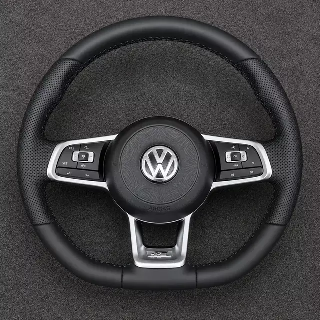 Volkswagen Golf MK7 GTI Golf R custom leather performance steering wheel with perforated grip