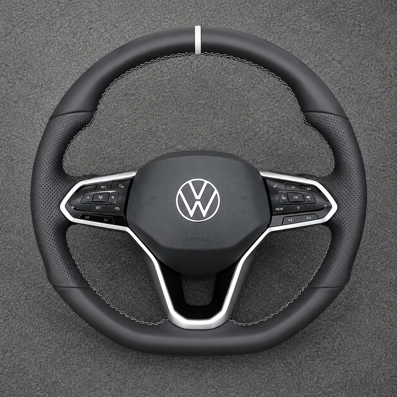 For Volkswagen Golf MK8 GTI Golf R 2019-2026 Custom Nappa Leather Performance Steering Wheel | JIONX