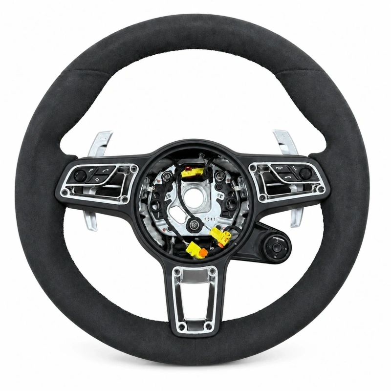 Alcantara Steering Wheel for Porsche Panamera Cayenne 718 (Boxster/Cayman) Taycan Carrera (911/991/996) 958 970 981 And 987 Models