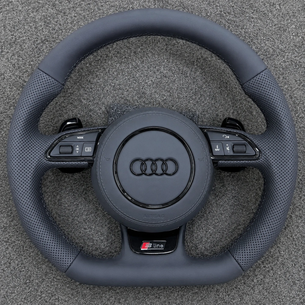 JIONX B8 OEM Nappa genuine leather anti-slip steering wheel fit Audi A3 A4 8K A5 8T Q5 RS4 RS5