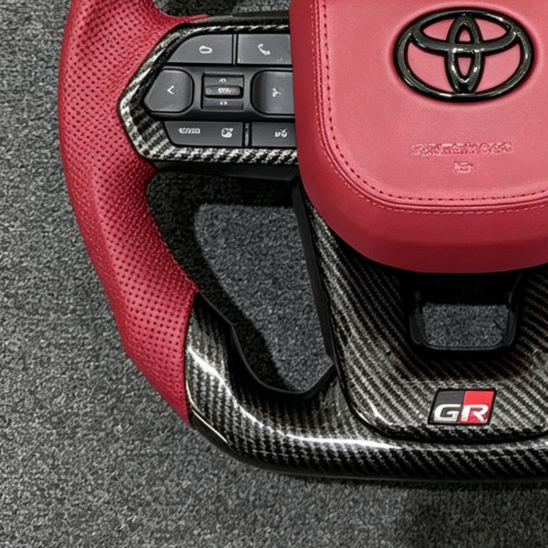 Car Accessories Steering Wheel Leather Carbon for Toyota Land Cruiser LC79 LC76 LC300 2007-2021 GR FJ79 Steering Wheel