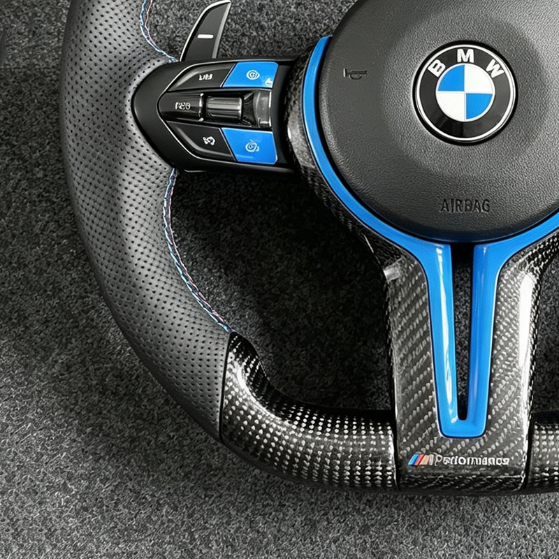 Carbon Fiber Steering Wheel for BMW Leather M Sport F01 F06 F10 F15 F16 F20 F21 F22 F30 F31 F32 F34 F36 F80 F82 F87 F90 M3