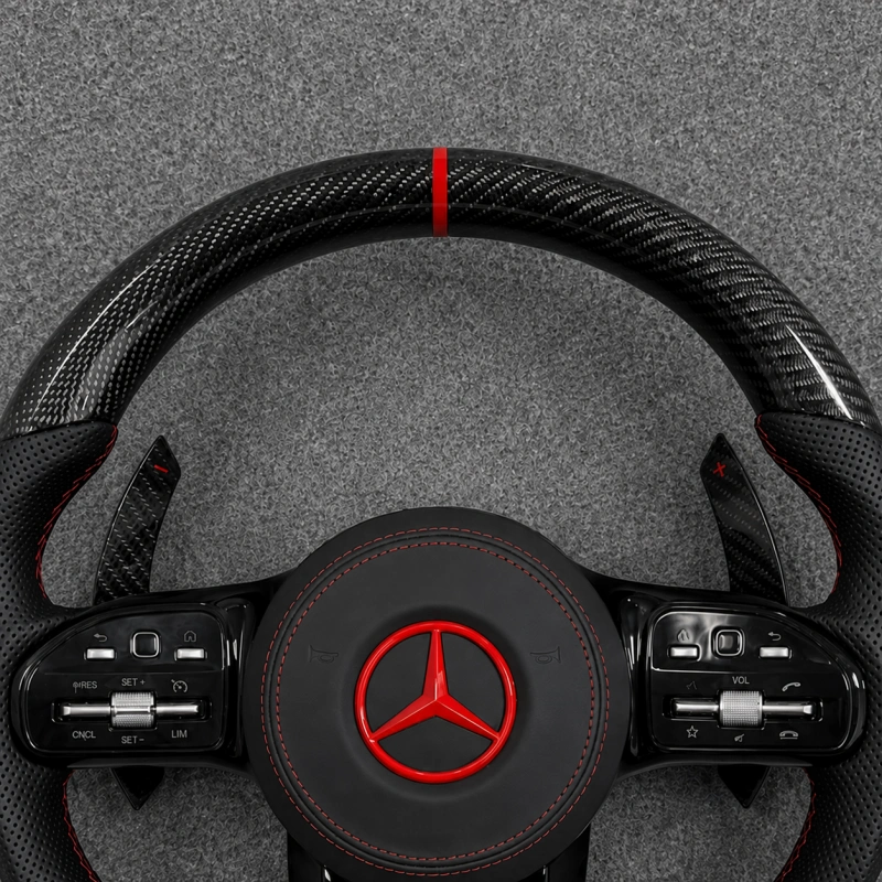 Sport Carbon Fiber Steering Wheel for Mercedes Benz AMG W118 W204 W205 W212 W213 W221 W222