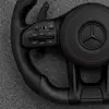 Custom AMG Racing Steering Wheel Black Perforated Leather for Mercedes Benz CLA GLC GLB GLS GLE W118 W204 W205 W212 W213 W221 W222 E63 E63S E63 S63 C63 CLS63 G63
