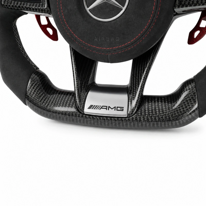 Alcantara And Carbon Fiber Steering Wheel for Mercedes-AMG W204 W205 W212 W213 W176 W166 W207 W218 W222 W253 W172 W463 GLE G63 C63