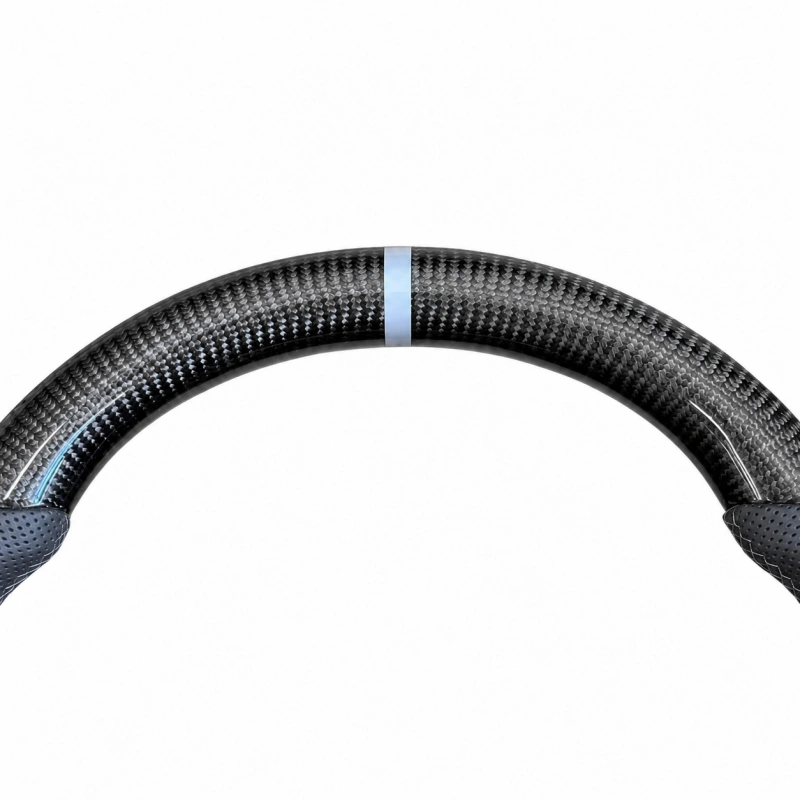 Custom carbon fiber and Nappa leather three-spoke steering wheel for Mercedes-AMG