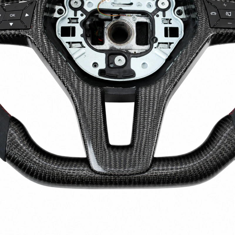 Alcantara and Carbon Fiber Steering Wheel for Mercedes-AMG A-Class, C-Class, E-Class, CLA, and CLK
