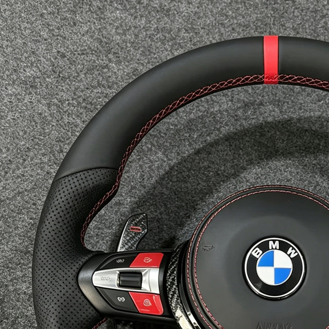 M Sport Steering Wheel For BMW M3 F30 F15 F16 F20 F21 F25 F26 M5 F10 F11 F06 F07 F12 F13 F01 E90 E90 X5 E70 E87 E81