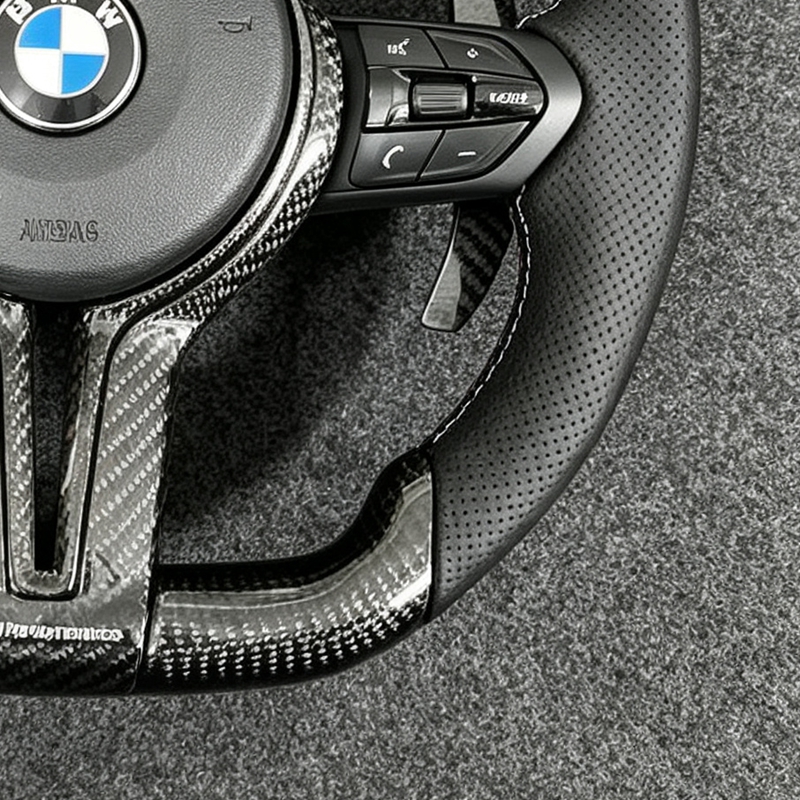 F-series F30 F20 F31 F32 F33 F34 F36 F22 F23 F80 F82 black knight leather perforated steering wheel assembly